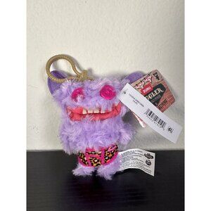 Fuggler Key Rings 5in Grin Grin Purple Funny Ugly Monster Plush Collectible ZURU